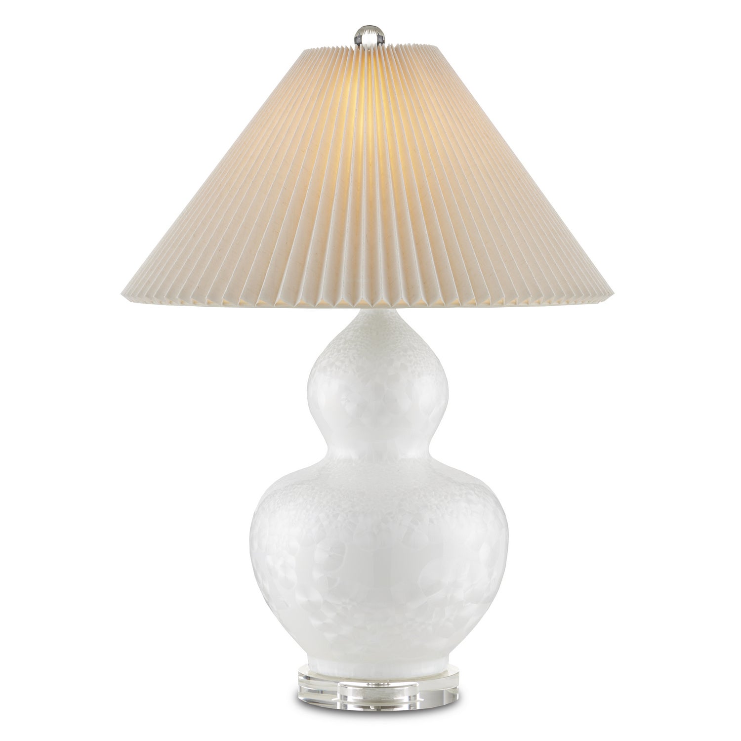 Currey and Company - 6000-0844 - One Light Table Lamp - Robineau - Off-White/Clear