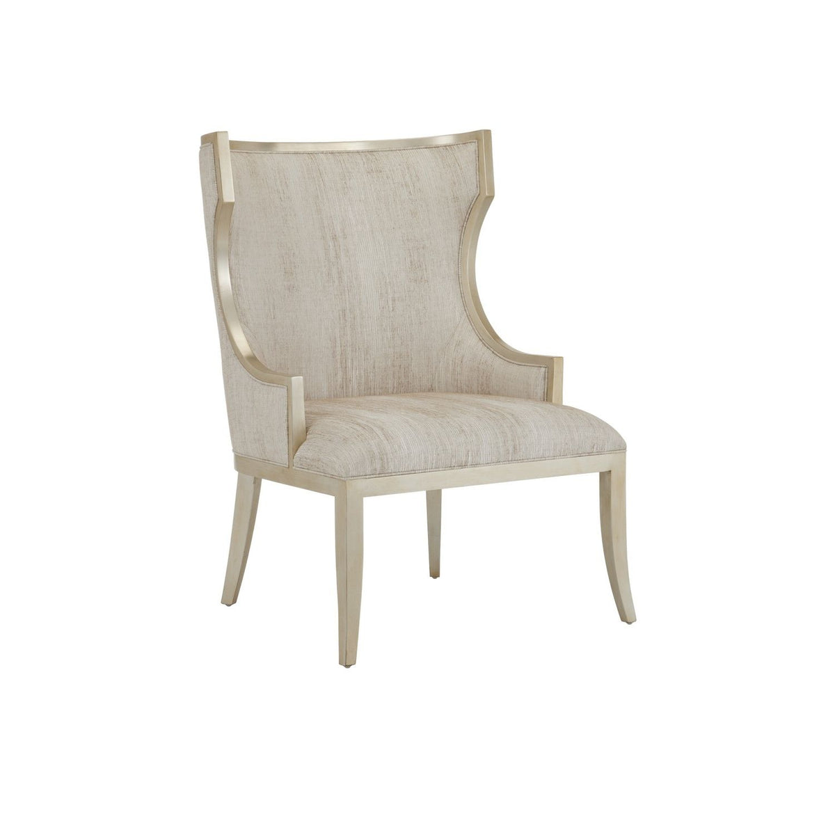 Currey and Company - 7000-0642 - Chaise - Collection Garson - Argent/Linge de classement frais