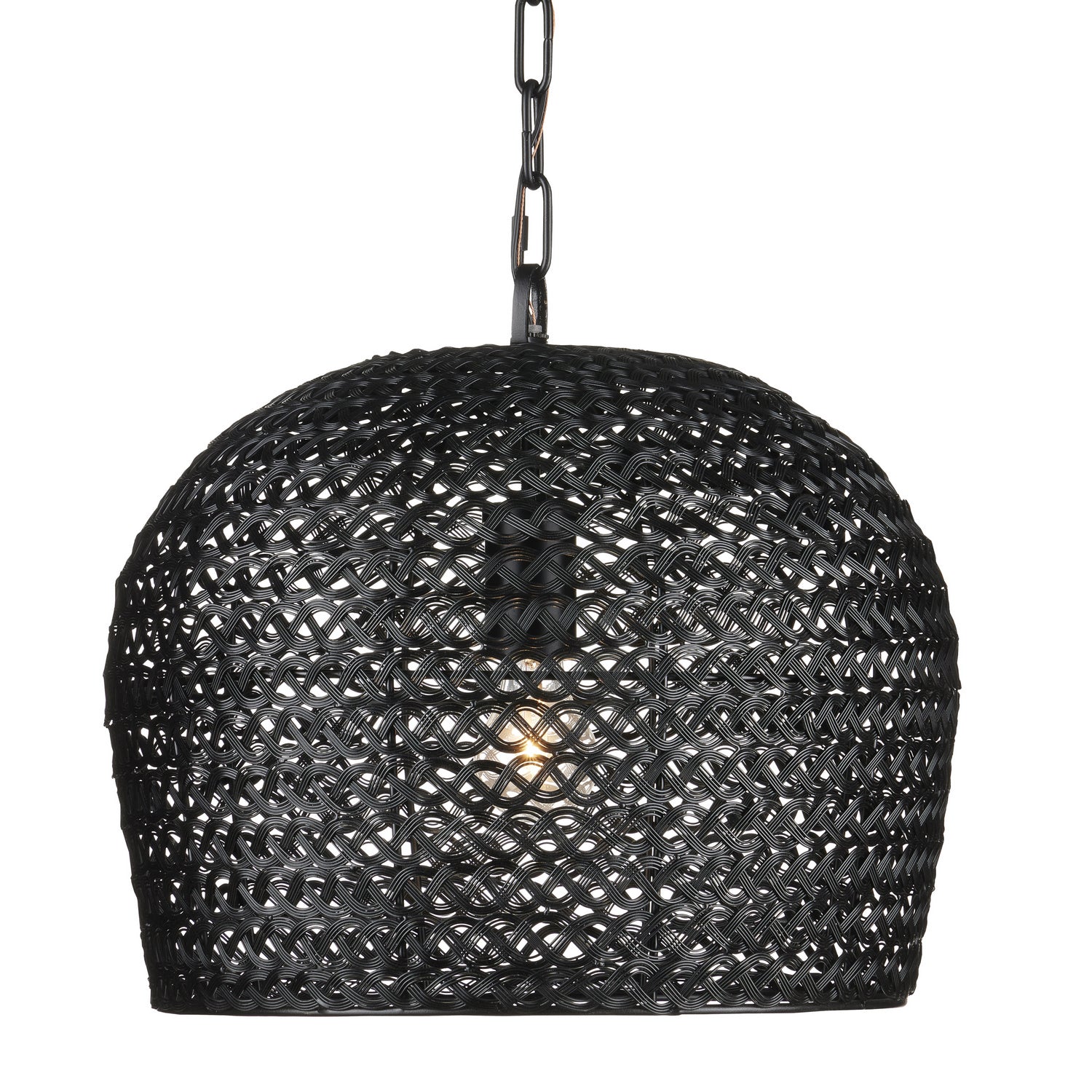 Currey and Company - 9000-0960 - Une lumière Suspension Collection Piero - Noir satiné
