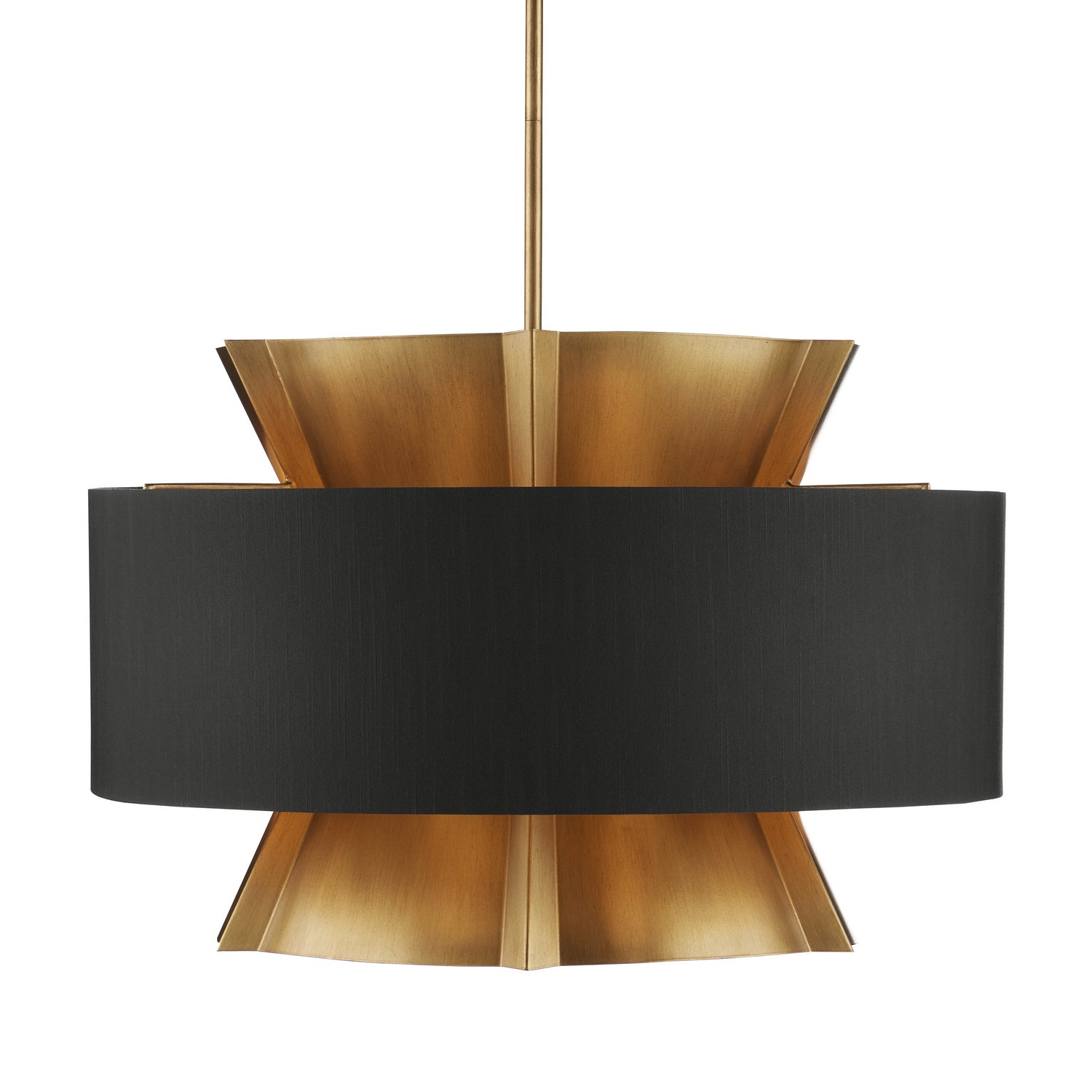 Currey and Company - 9000-0970 - Six Light Chandelier - Oxenwood - Brass/Black