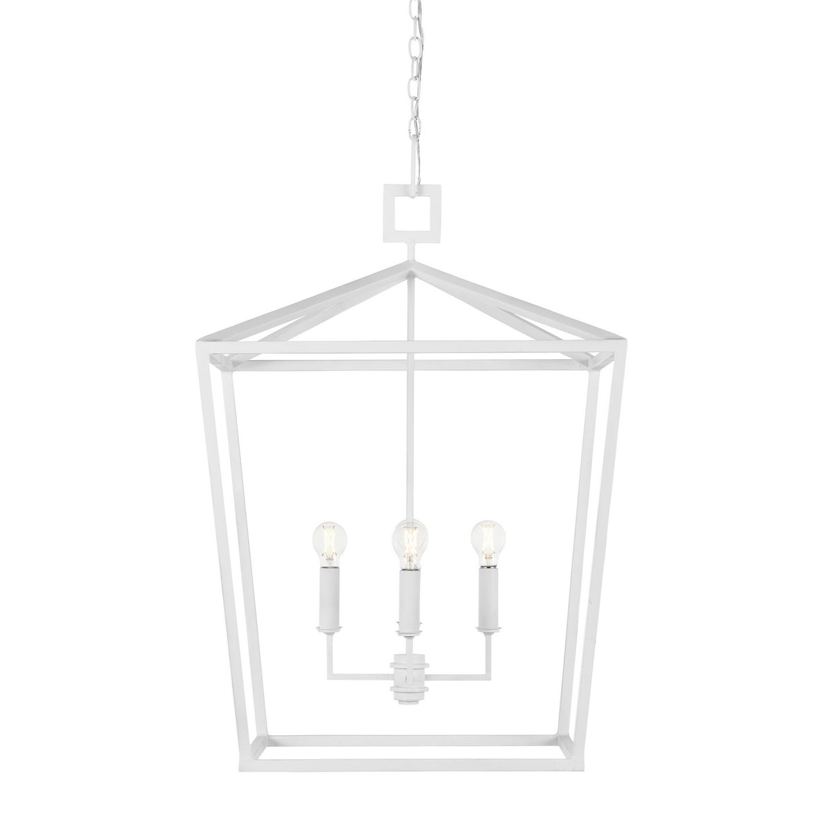 Currey and Company - 9000-0977 - Five Light Chandelier - Denison - Gesso White