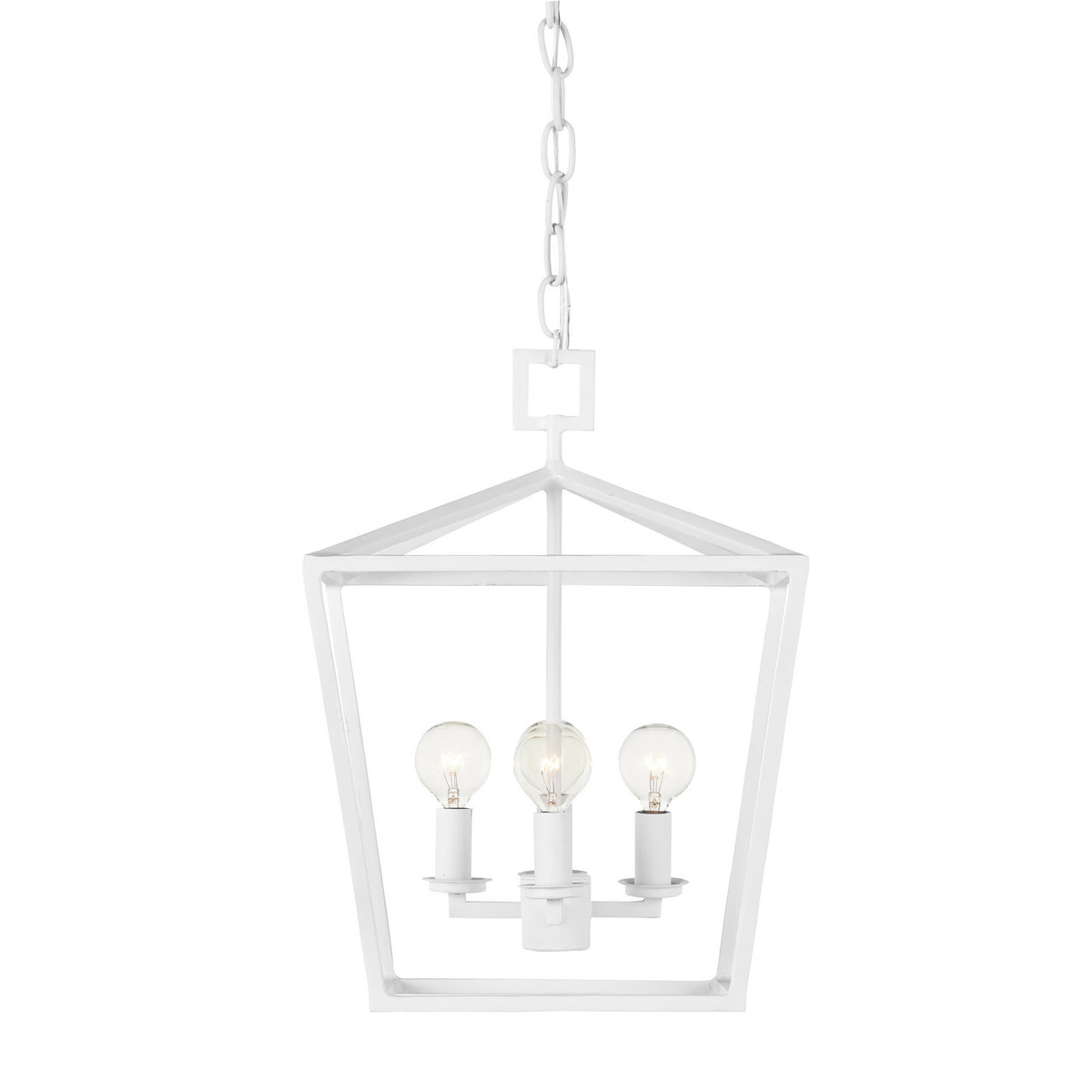 Currey and Company - 9000-0978 - Four Light Chandelier - Denison - Gesso White