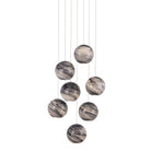 Currey and Company - 9000-1007 - Sept Lumières Suspension - Collection Palatino - Terre mouchetée