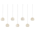 Currey and Company - 9000-1066 - Sept Lumières Suspension - Collection Piero - Blanc Sucre