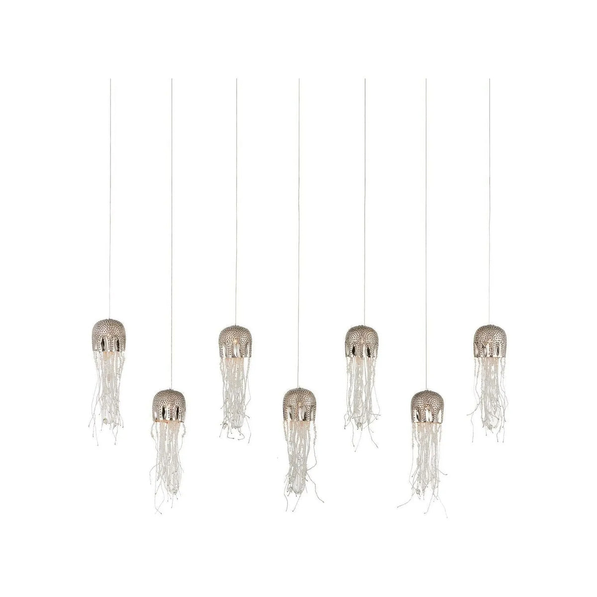 Currey and Company - 9000-1071 - Seven Light Pendant - Medusa - Nickel