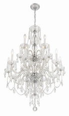 Crystorama - 1155-CH-CL-MWP - 15 Light Chandelier - Traditional Crystal - Polished Chrome