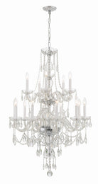 Crystorama - 1155-CH-CL-MWP - 15 Light Chandelier - Traditional Crystal - Polished Chrome