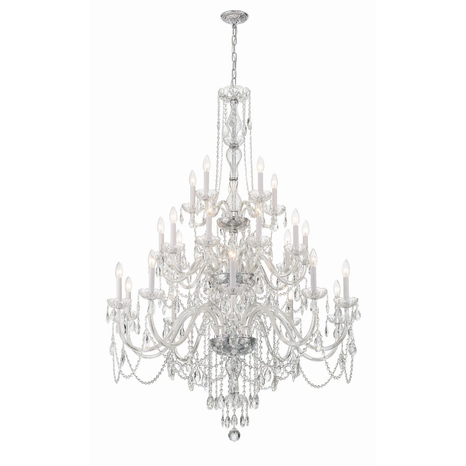 Crystorama - 1156-CH-CL-MWP - 25 Light Chandelier - Traditional Crystal - Polished Chrome