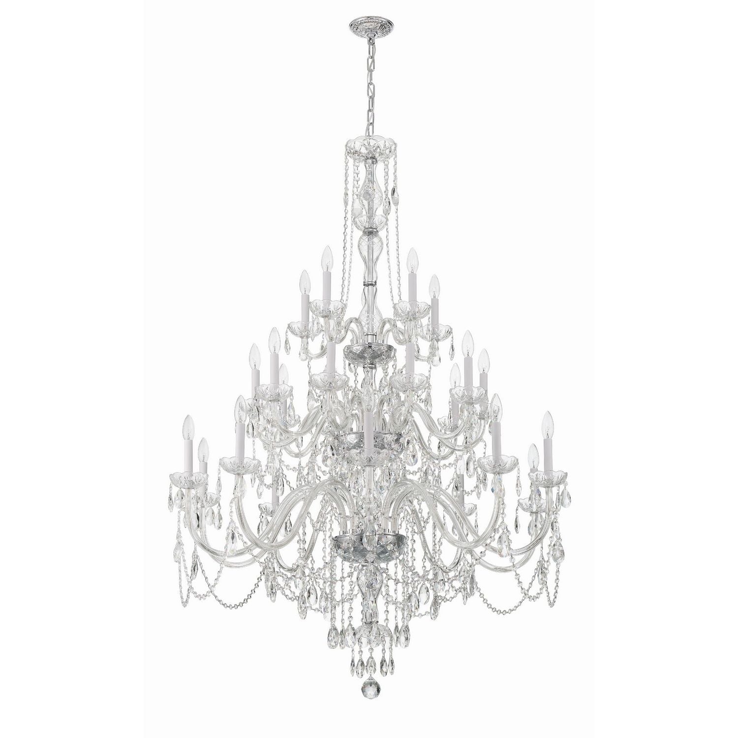 Crystorama - 1156-CH-CL-MWP - 25 Light Chandelier - Traditional Crystal - Polished Chrome