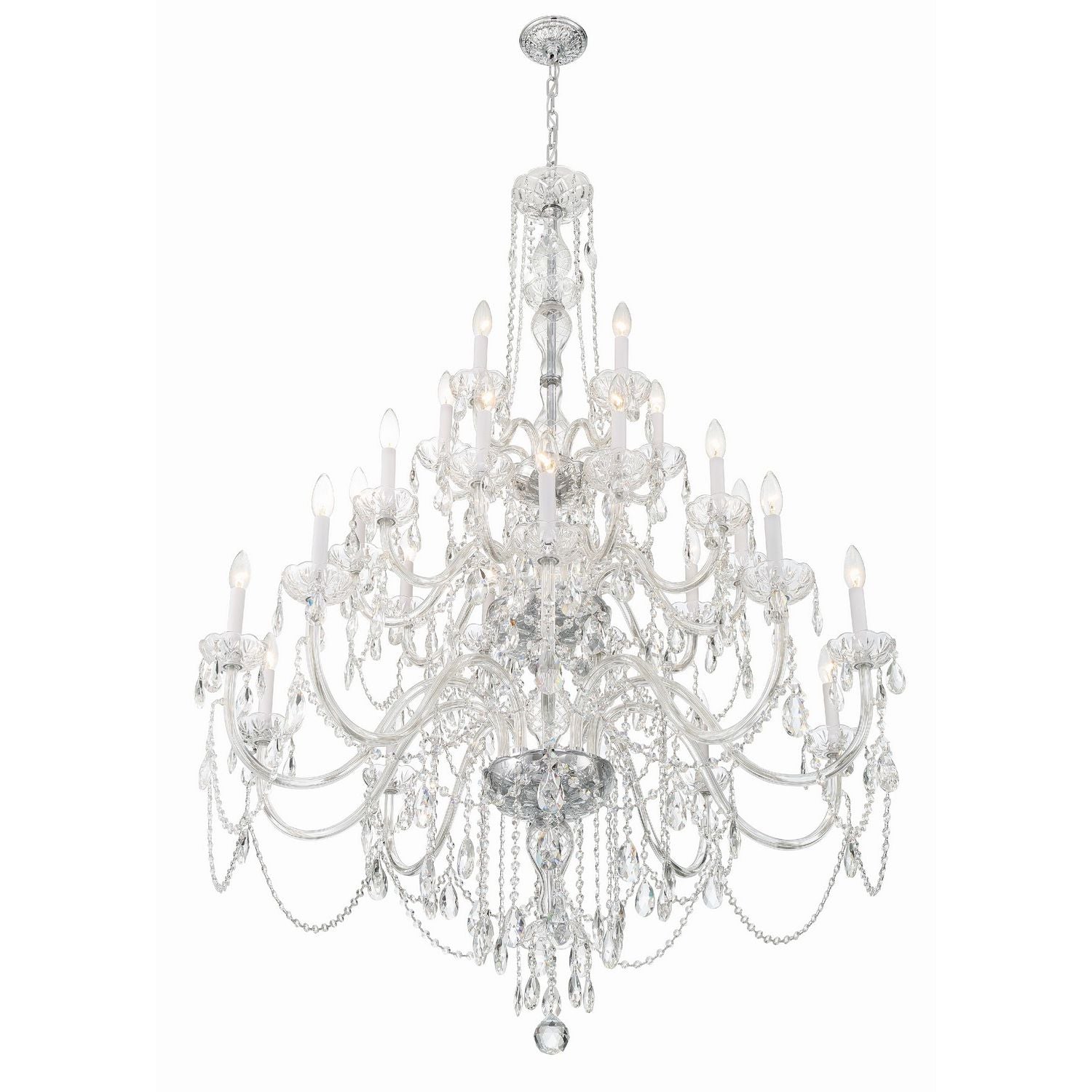 Crystorama - 1156-CH-CL-MWP - 25 Light Chandelier - Traditional Crystal - Polished Chrome