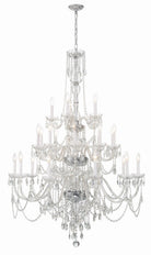 Crystorama - 1156-CH-CL-MWP - 25 Lumière Suspendu - Cristal traditionnel - Chrome poli