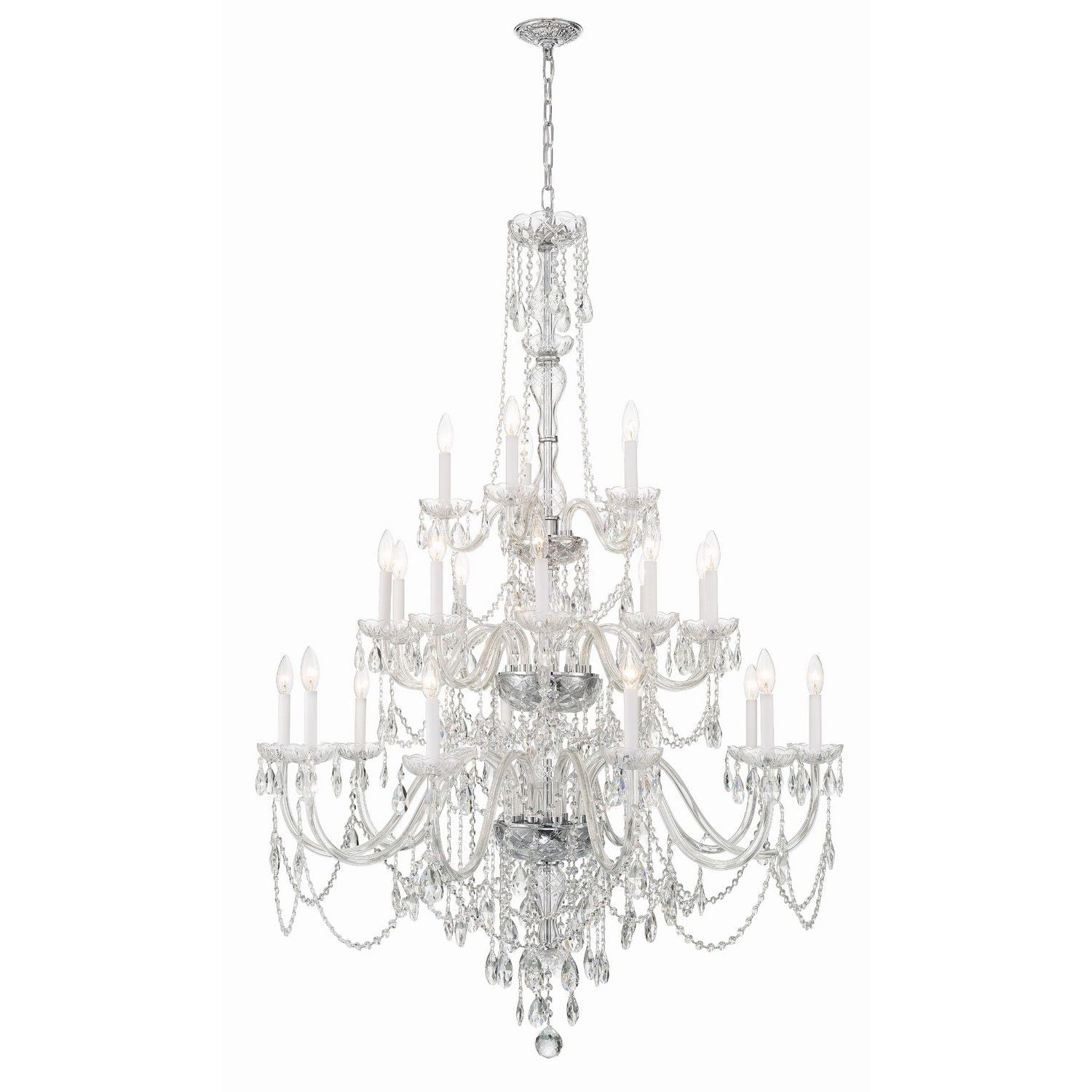 Crystorama - 1156-CH-CL-MWP - 25 Light Chandelier - Traditional Crystal - Polished Chrome