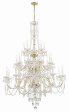 Crystorama - 1156-PB-CL-MWP - 25 Lumière Suspendu - Cristal traditionnel - Laiton poli