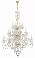 Crystorama - 1156-PB-CL-MWP - 25 Lumière Suspendu - Cristal traditionnel - Laiton poli