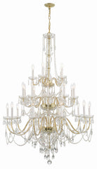 Crystorama - 1156-PB-CL-MWP - 25 Lumière Suspendu - Cristal traditionnel - Laiton poli