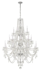 Crystorama - 1157-CH-CL-MWP - 20 Lumières Suspendu - Cristal traditionnel - Chrome poli