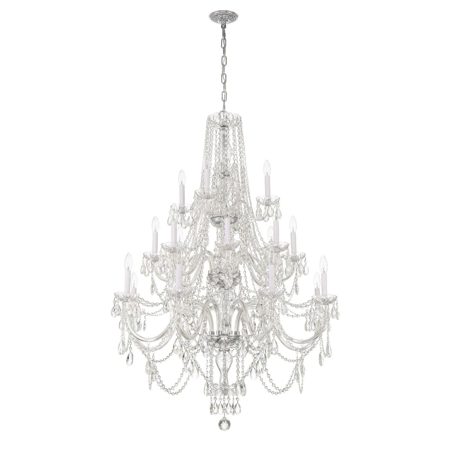 Crystorama - 1157-CH-CL-MWP - 20 Light Chandelier - Traditional Crystal - Polished Chrome