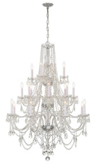 Crystorama - 1157-CH-CL-MWP - 20 Lumières Suspendu - Cristal traditionnel - Chrome poli
