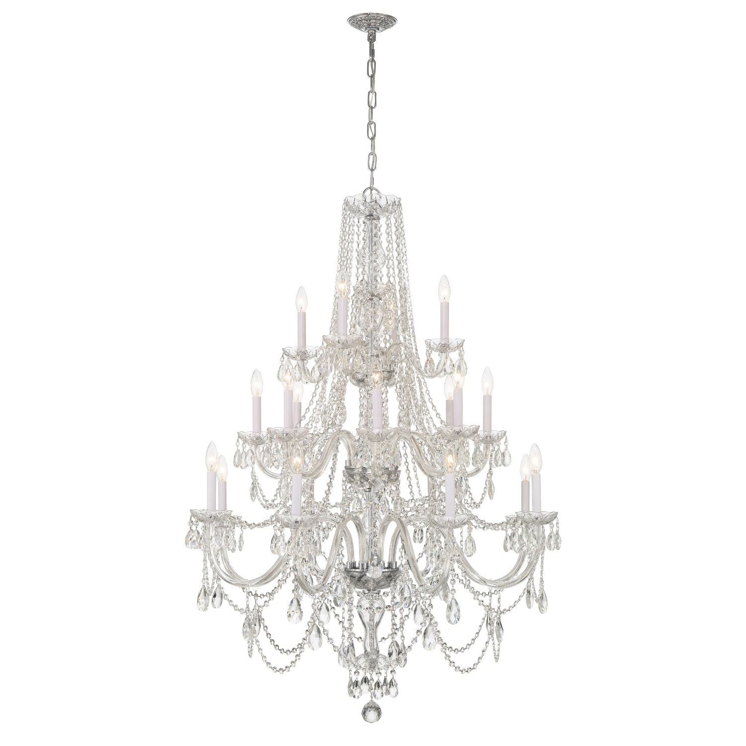 Crystorama - 1157-CH-CL-MWP - 20 Light Chandelier - Traditional Crystal - Polished Chrome