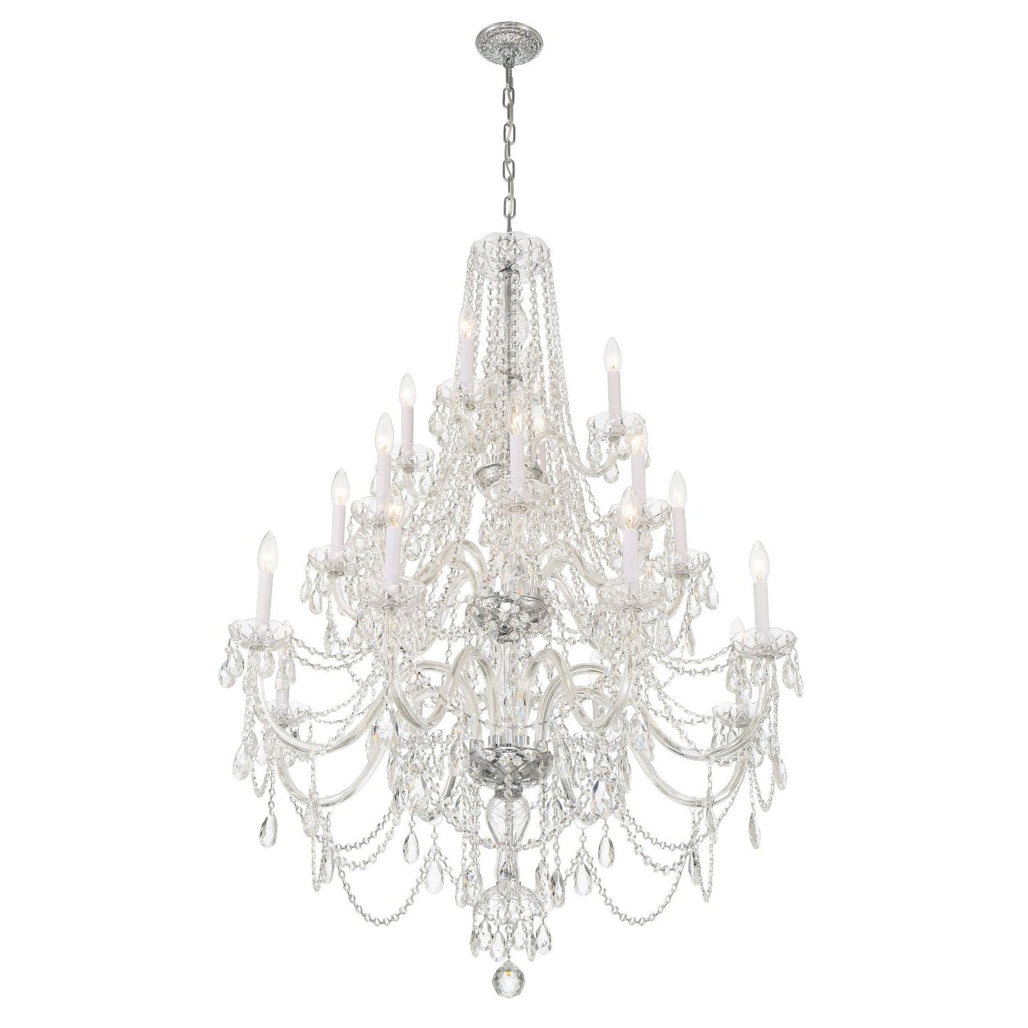 Crystorama - 1157-CH-CL-MWP - 20 Light Chandelier - Traditional Crystal - Polished Chrome