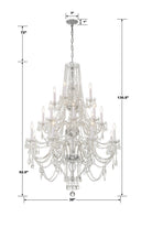 Crystorama - 1157-CH-CL-MWP - 20 Lumières Suspendu - Cristal traditionnel - Chrome poli