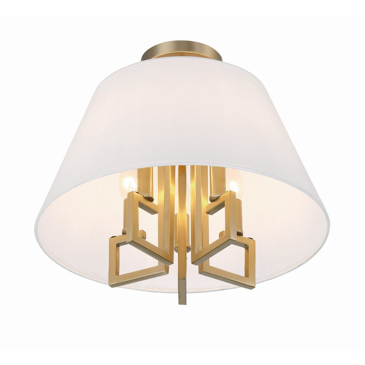 Crystorama - 2255-VG_CEILING - Five Light Semi Flush Mount - Westwood - Vibrant Gold