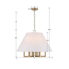 Crystorama - 2256-VG - Six Light Chandelier - Westwood - Vibrant Gold