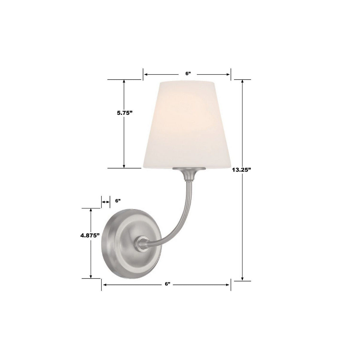 Crystorama - 2441-OP-BN - One Light Wall Sconce - Sylvan - Brushed Nickel