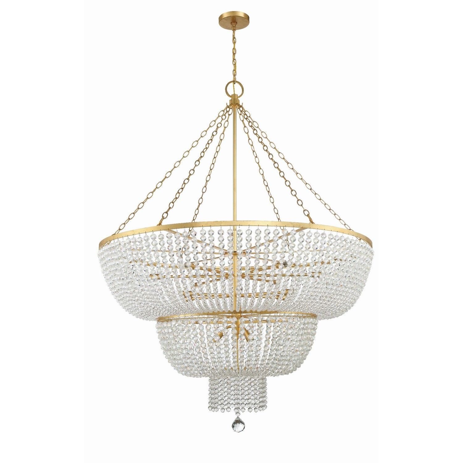 Crystorama - 614-GA - 15 Light Chandelier - Rylee - Antique Gold