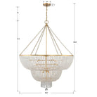 Crystorama - 614-GA - 15 Lumières Suspendu - Rylee - Or antique