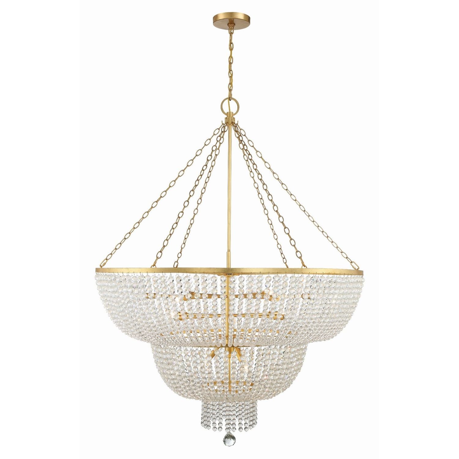 Crystorama - 614-GA - 15 Light Chandelier - Rylee - Antique Gold