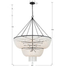Crystorama - 614-MK - 15 Lumières Suspendu - Rylee - Noir mat
