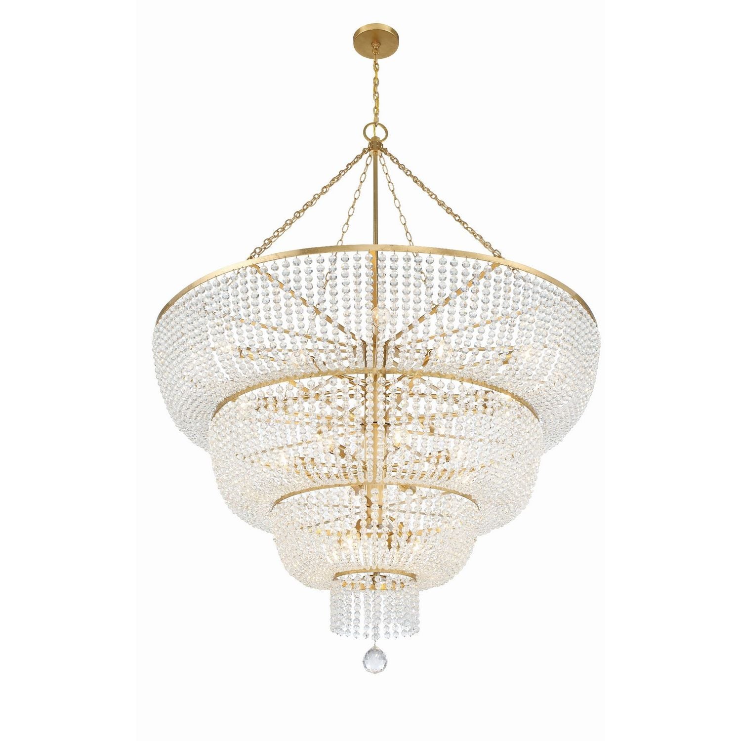 Crystorama - 618-GA - 24 Light Chandelier - Rylee - Antique Gold