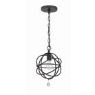 Crystorama - 9220-BK - Une lumière Suspension - Solaris - Noir