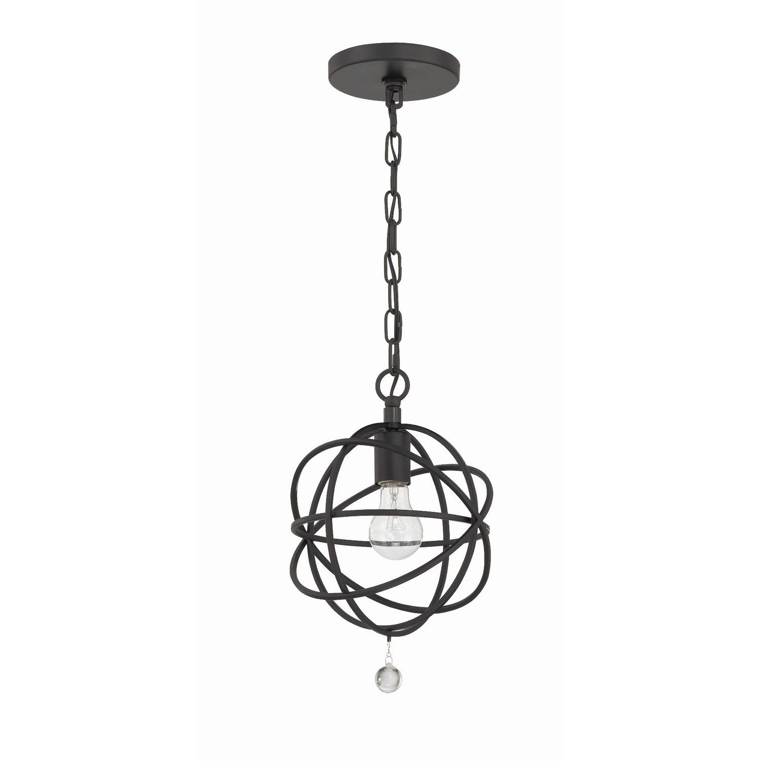 Crystorama - 9220-BK - One Light Pendant - Solaris - Black