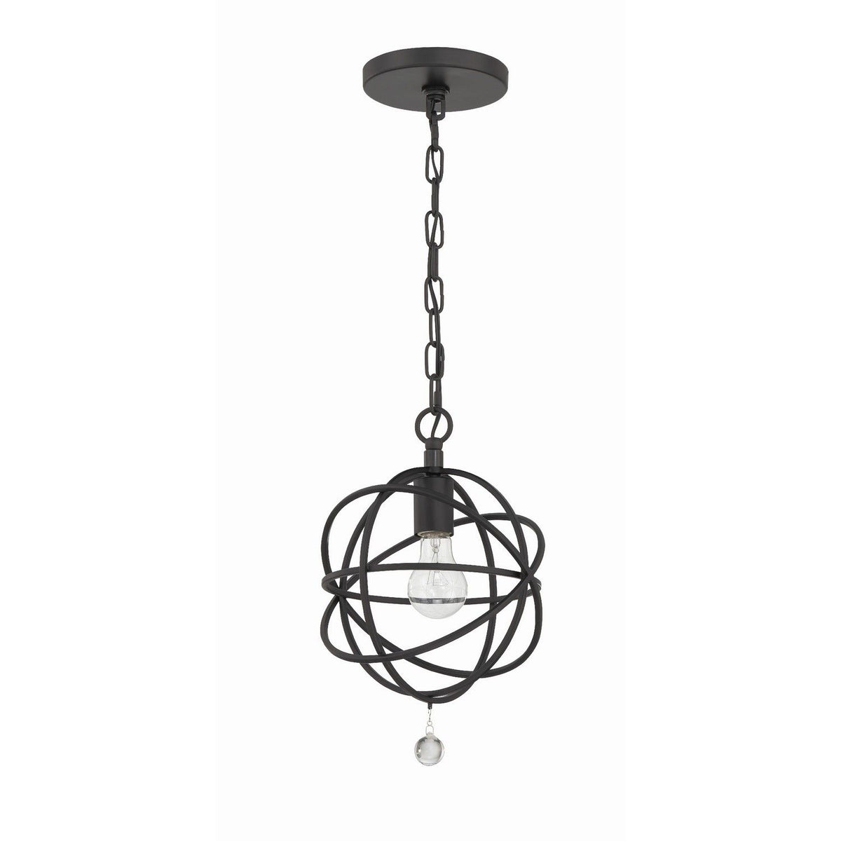 Crystorama - 9220-BK - One Light Pendant - Solaris - Black
