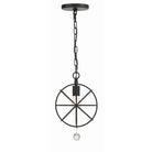 Crystorama - 9220-BK - Une lumière Suspension - Solaris - Noir