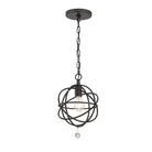 Crystorama - 9220-BK - Une lumière Suspension - Solaris - Noir