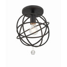 Crystorama - 9220-BK_PLAFOND - Un luminaire semi-transparent Plafonnier - Solaris - Noir