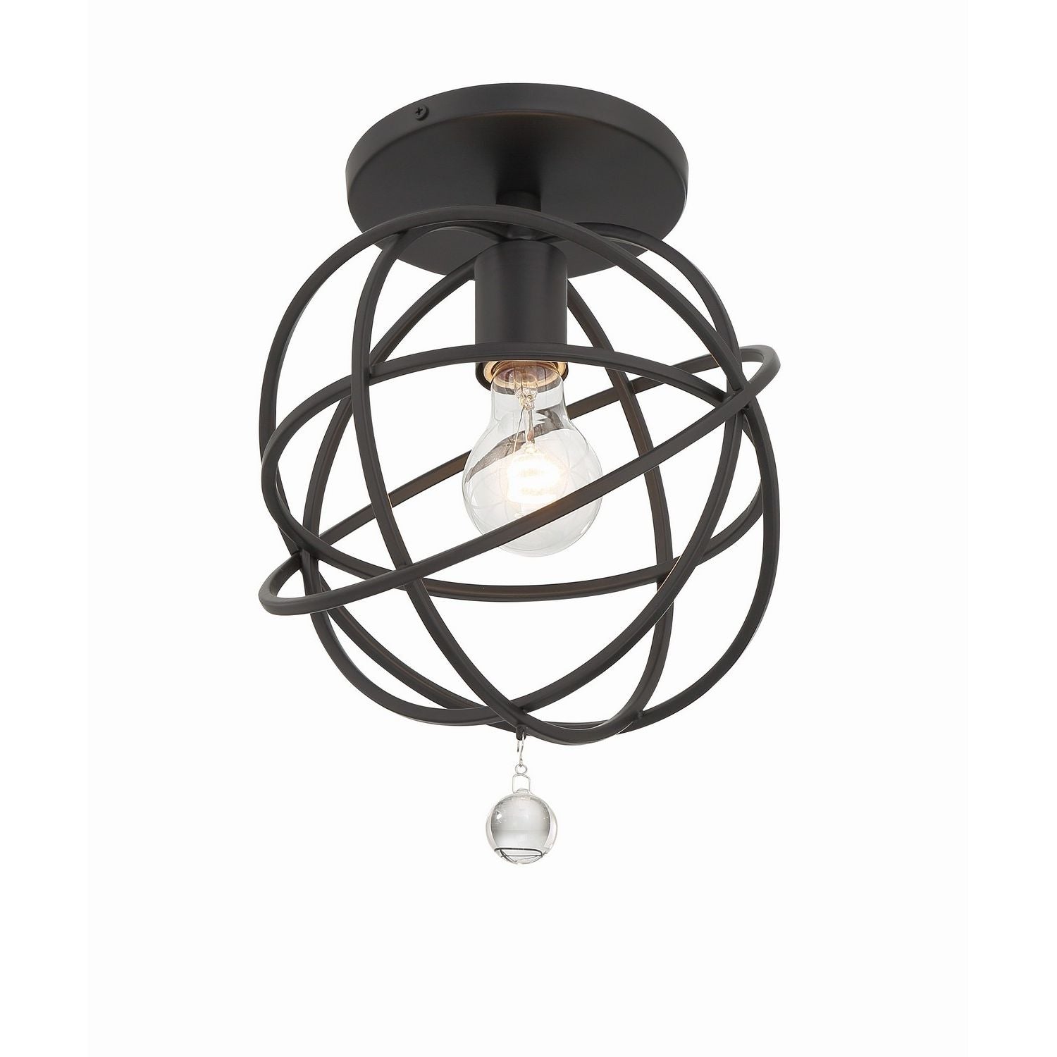 Crystorama - 9220-BK_CEILING - One Light Semi Flush Mount - Solaris - Black