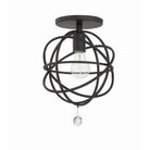 Crystorama - 9220-BK_PLAFOND - Un luminaire semi-transparent Plafonnier - Solaris - Noir