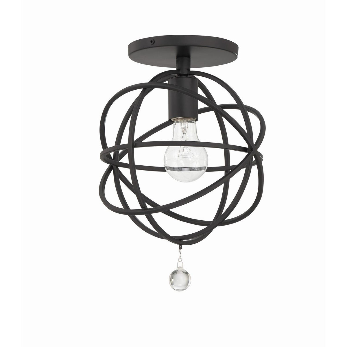 Crystorama - 9220-BK_CEILING - One Light Semi Flush Mount - Solaris - Black