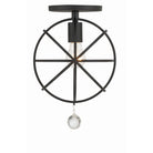 Crystorama - 9220-BK_PLAFOND - Un luminaire semi-transparent Plafonnier - Solaris - Noir