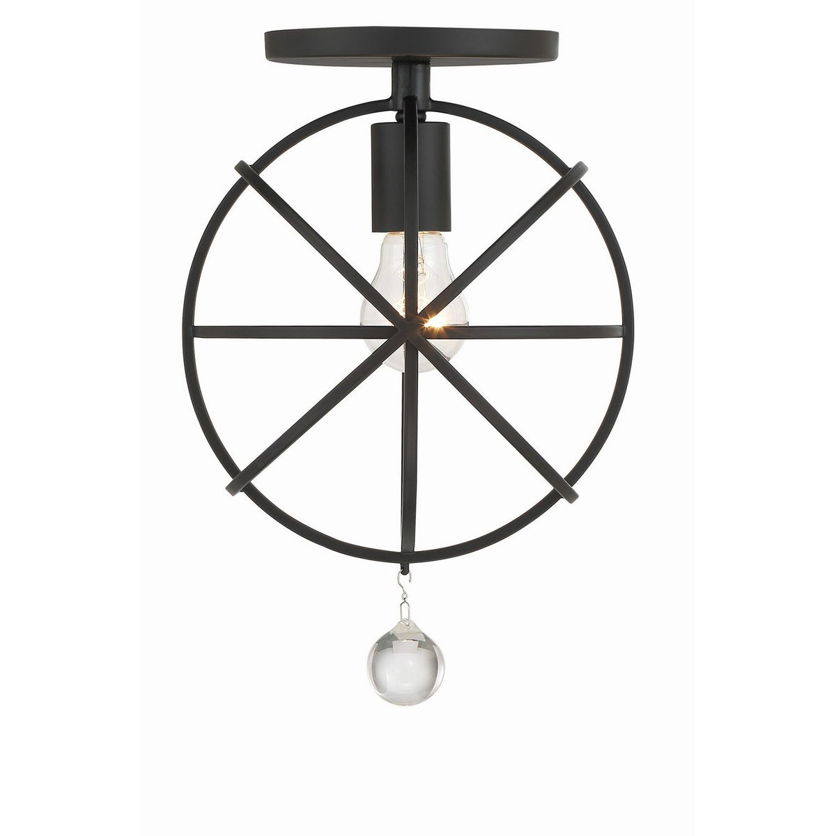 Crystorama - 9220-BK_CEILING - One Light Semi Flush Mount - Solaris - Black