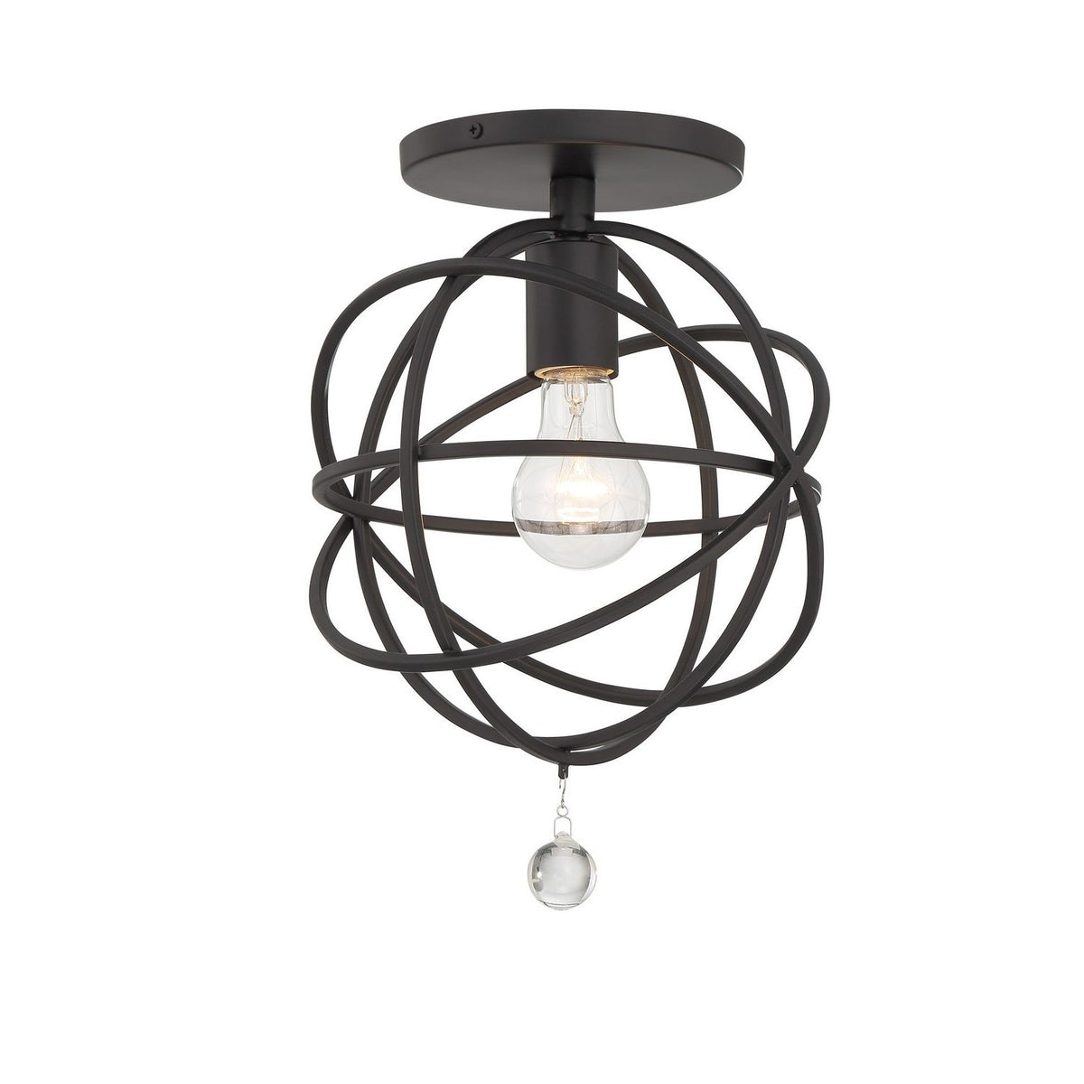 Crystorama - 9220-BK_CEILING - One Light Semi Flush Mount - Solaris - Black
