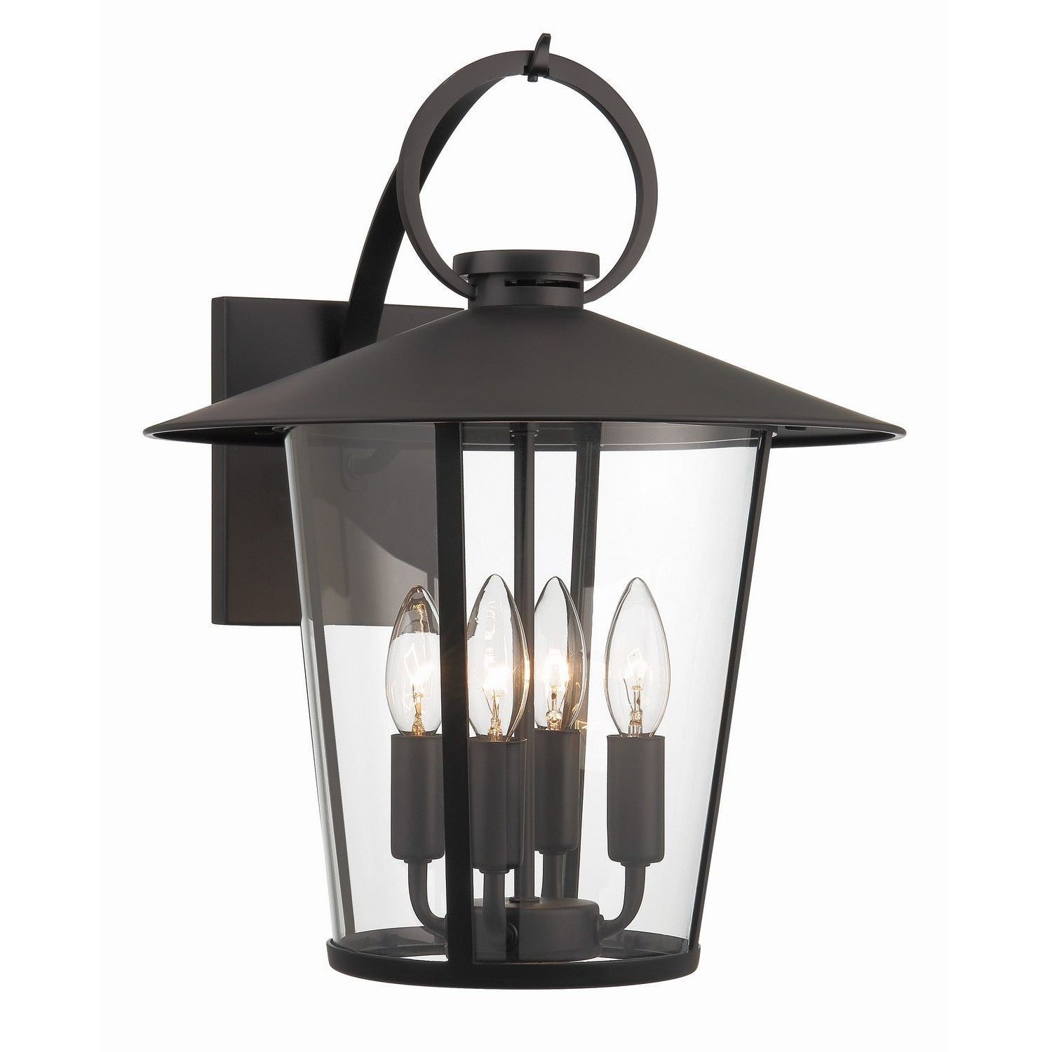 Crystorama - AND-9202-CL-MK - Four Light Outdoor Wall Mount - Andover - Matte Black