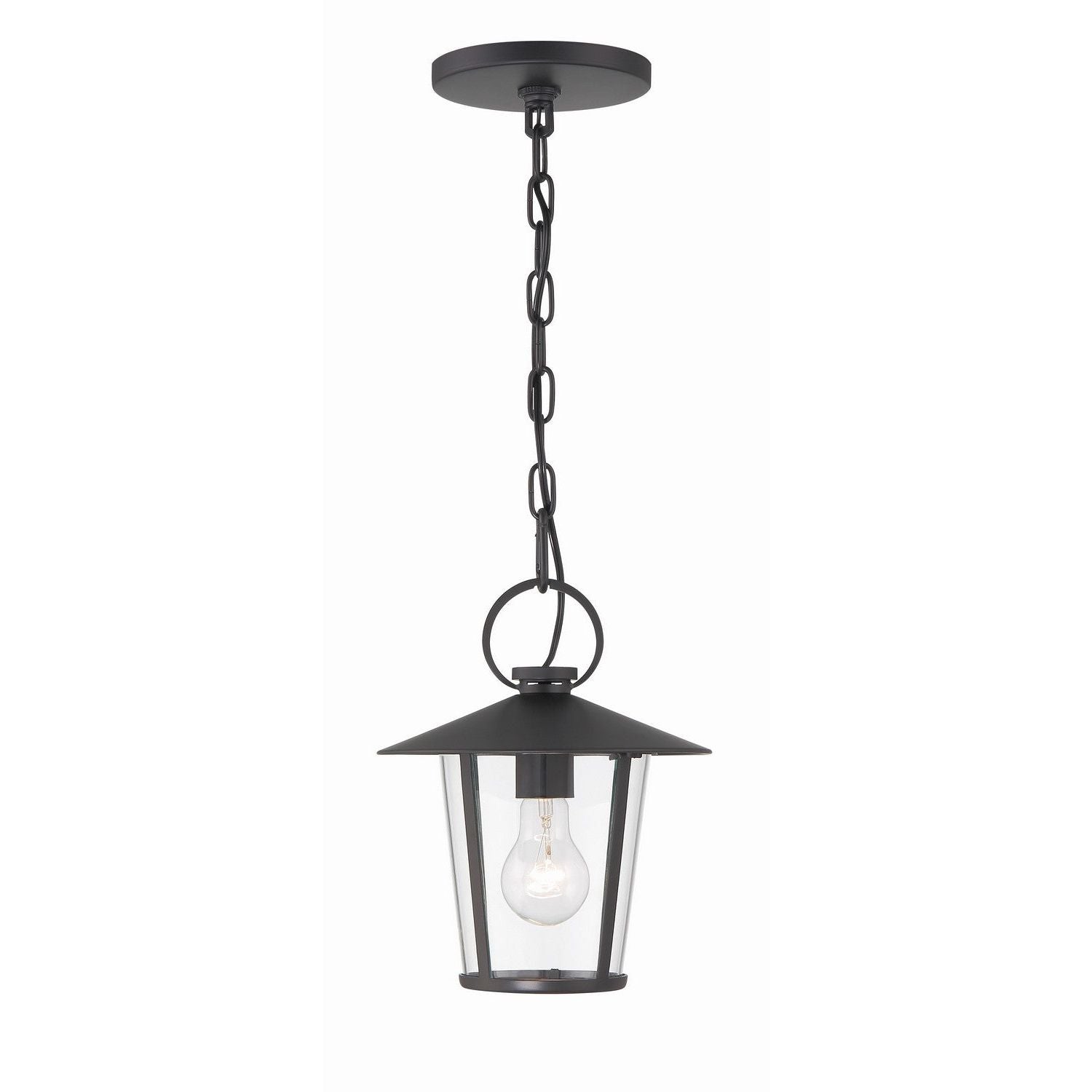 Crystorama - AND-9203-CL-MK - One Light Outdoor Chandelier - Andover - Matte Black
