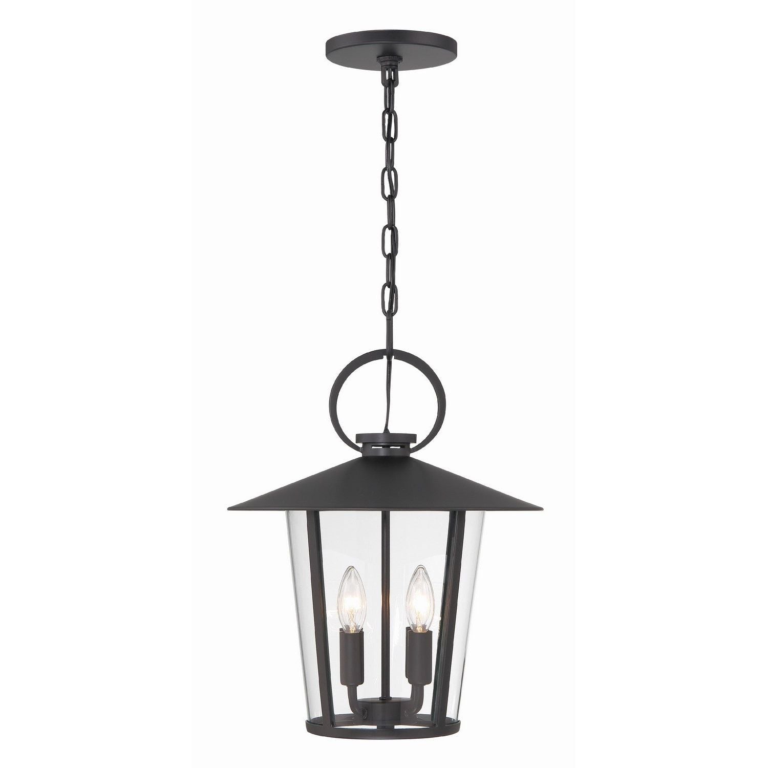 Crystorama - AND-9204-CL-MK - Four Light Outdoor Chandelier - Andover - Matte Black