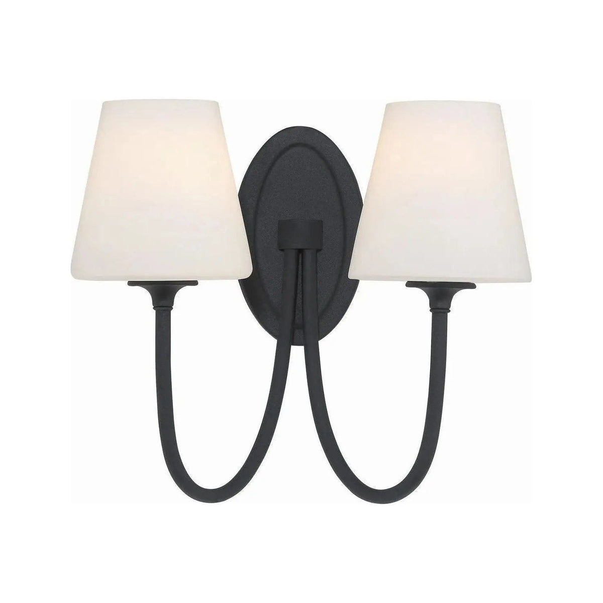Crystorama - JUN-10322-BF - Two Light Wall Mount - Juno - Black Forged