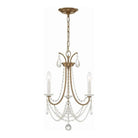 Crystorama - KAR-90903-AG-CL-MWP - Three Light Mini Chandelier - Karrington - Aged Brass